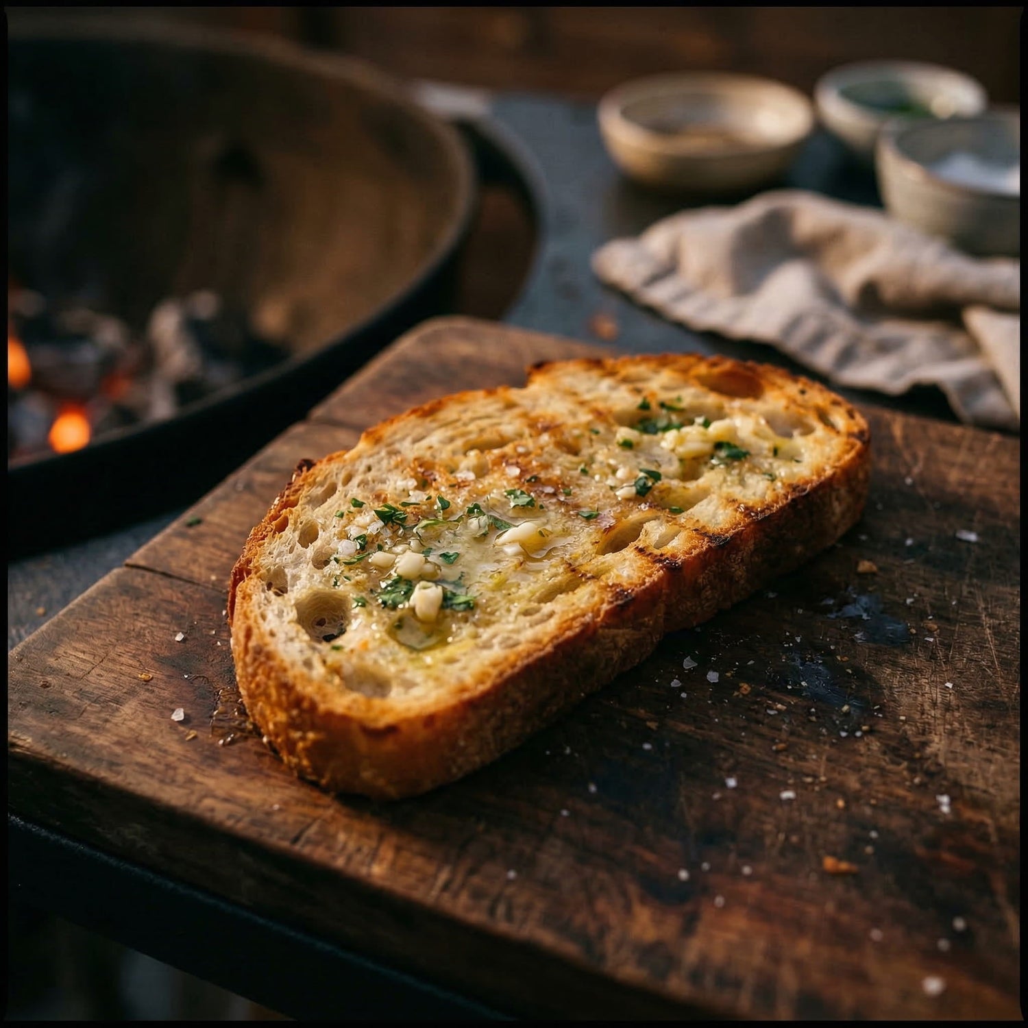 Gegrilltes Knoblauchbrot