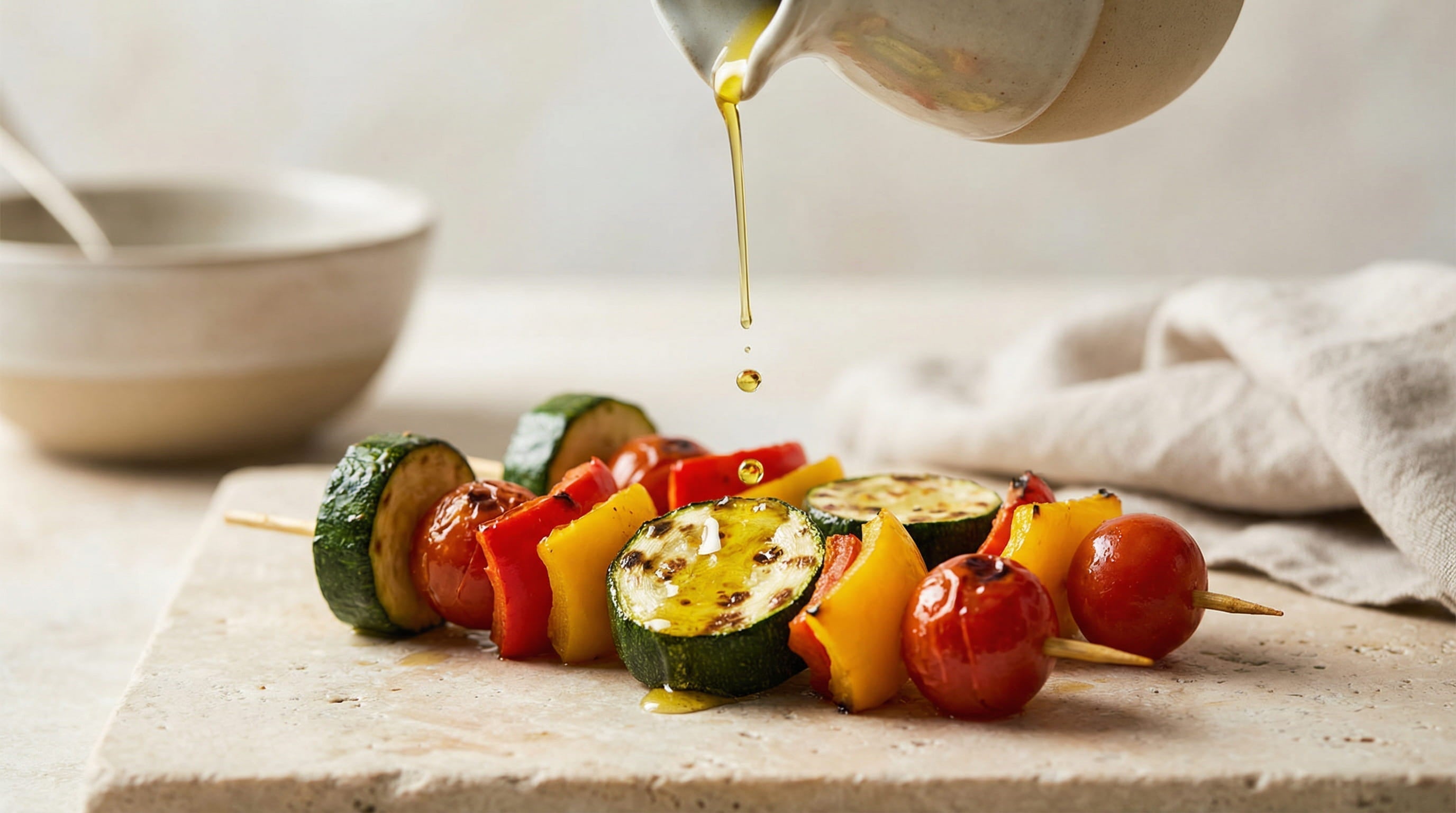 Gegrillte Gemüsespieße