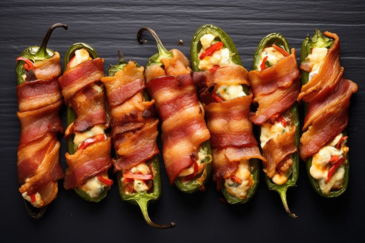 Gegrillte Jalapeño-Poppers mit Bacon