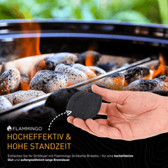 Flammingo® Grillholzkohle Briketts 3-27 kg in Papiersack