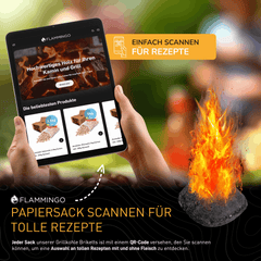 Flammingo® Grillholzkohle Briketts 3-27 kg in Papiersack