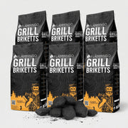 Flammingo® Grillholzkohle Briketts 3-27 kg in Papiersack