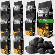Flammingo® Grillholzkohle Briketts 3-27 kg in Papiersack