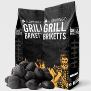 Flammingo® Grillholzkohle Briketts 3-27 kg in Papiersack