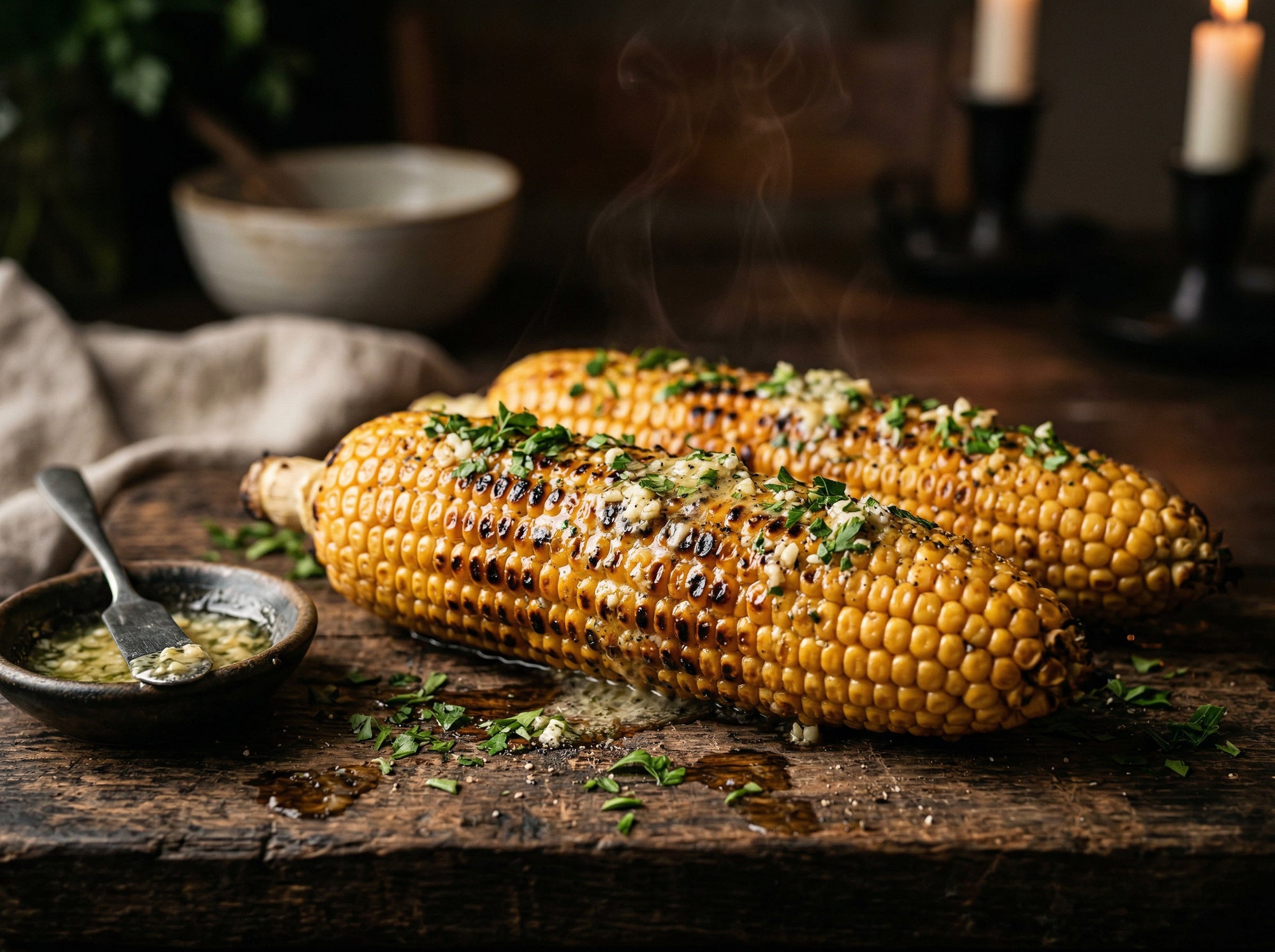 Gegrillter Knoblauch-Butter-Mais