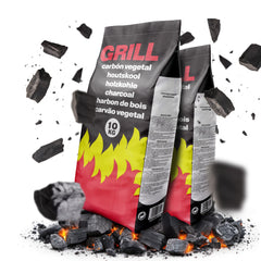 Flammingo® Grillkohle – 100% Natur-Holzkohle aus Hartholz