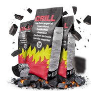 Flammingo® Grillkohle – 100% Natur-Holzkohle aus Hartholz