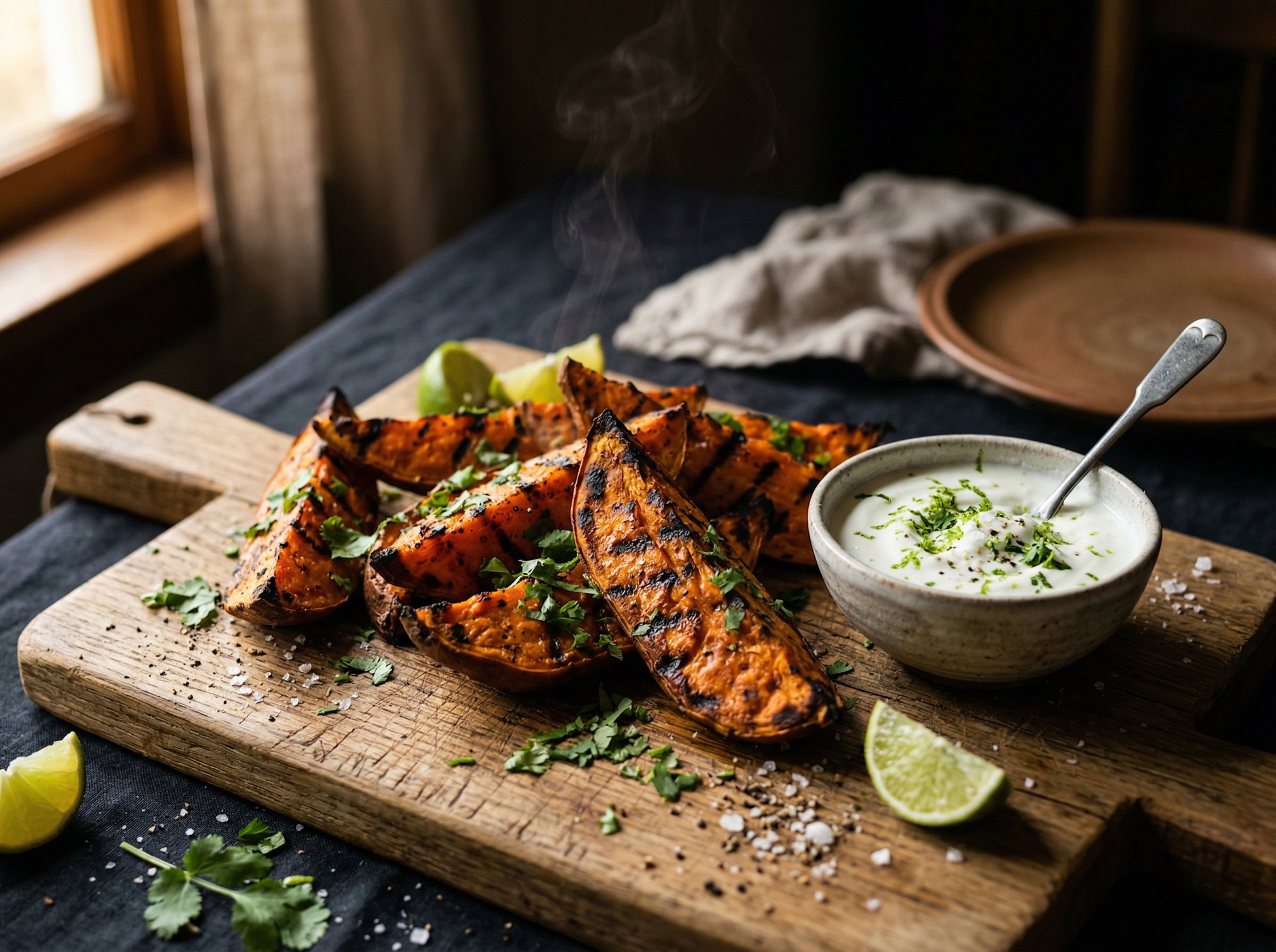 Gegrillte Süßkartoffel-Wedges