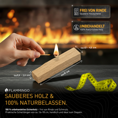 Flammingo® Anzündholz Eiche 16cm, 30kg Karton