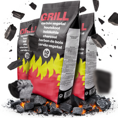 Flammingo® Grillkohle – 100% Natur-Holzkohle aus Hartholz