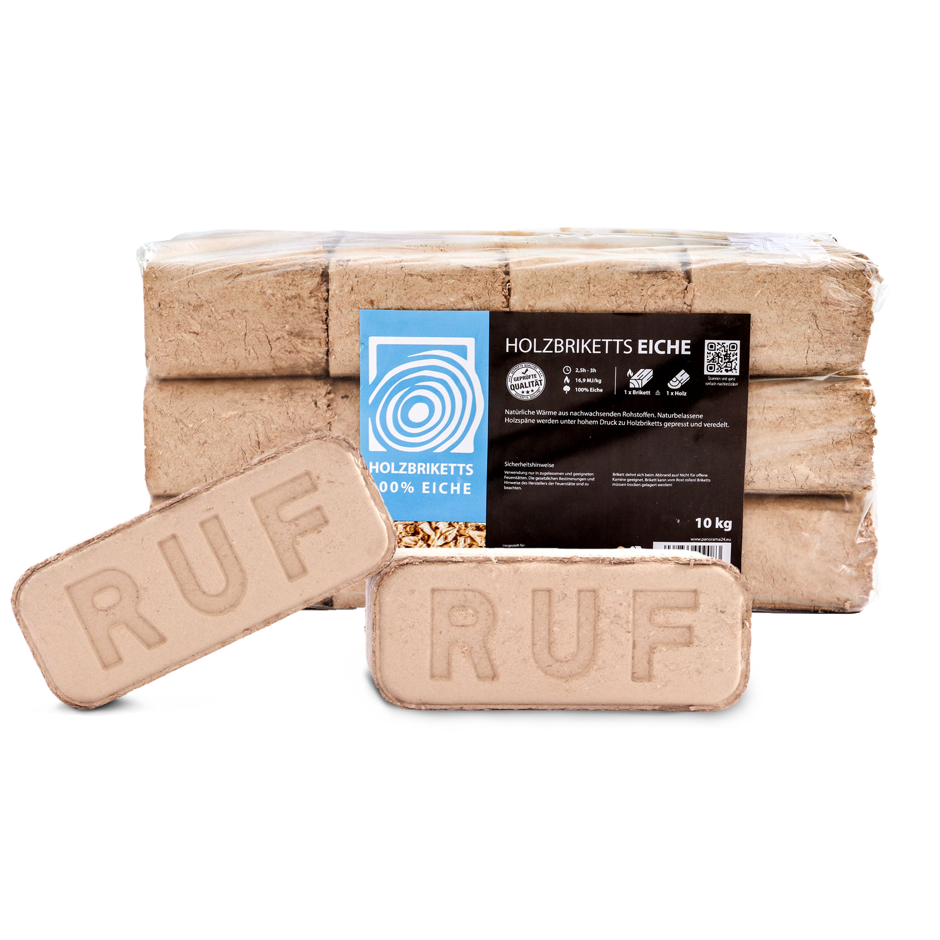 Holzbriketts RUF Eiche, 20 kg (2 Blister)